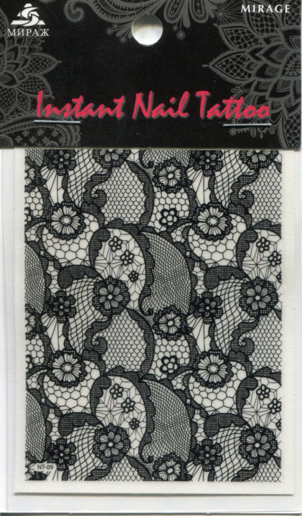 NTB-09 Наклейка Instant Nail Tattoo сетка кружево Mirage