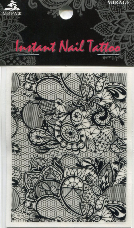 NTB-10 Наклейка Instant Nail Tattoo сетка кружево Mirage