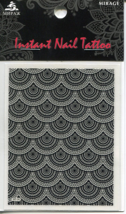 NTB-14 Наклейка Instant Nail Tattoo сетка кружево Mirage
