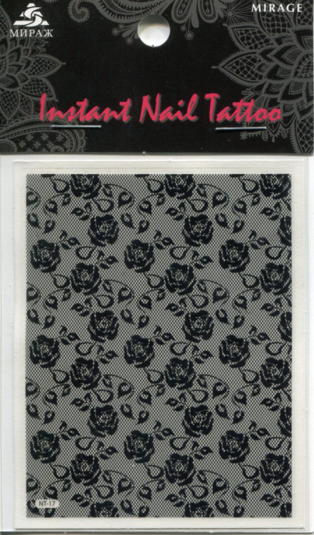 NTB-17 Наклейка Instant Nail Tattoo сетка кружево Mirage