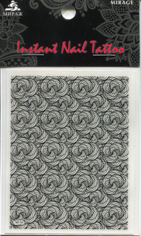 NTB-19 Наклейка Instant Nail Tattoo сетка кружево Mirage