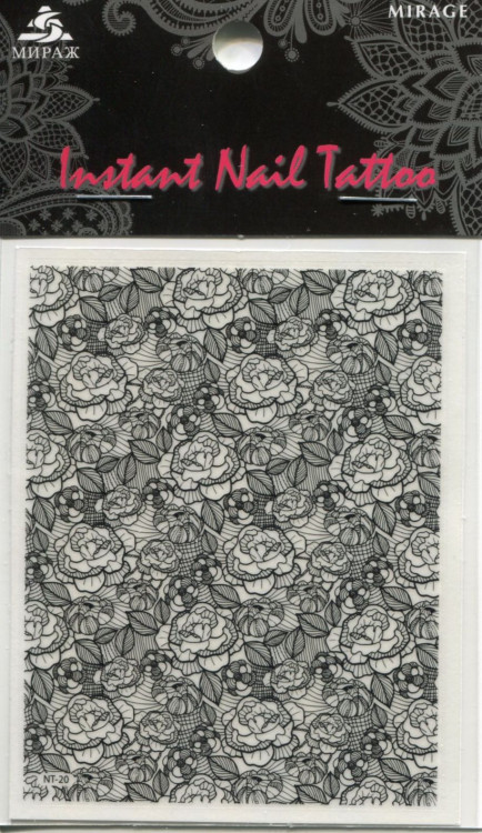 NTB-20 Наклейка Instant Nail Tattoo сетка кружево Mirage