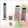 Подставка для лаков  (в1.80ш50см гл.21)  9 ярусов (чёр) метал
