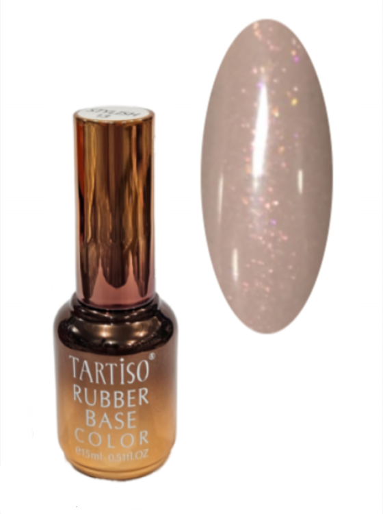 TARTISO RUBBER BASE MICA-01 Каучуковая нюдовая база со слюдой, 15мл