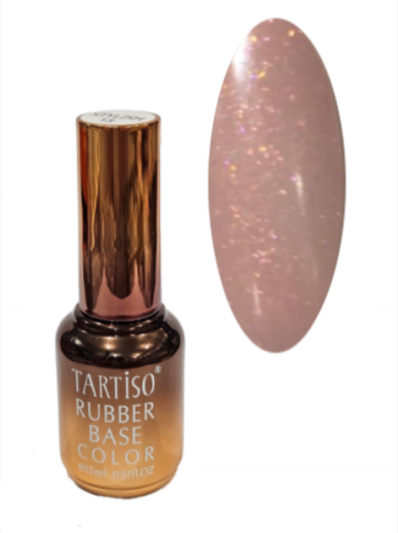 TARTISO RUBBER BASE MICA-03 Каучуковая нюдовая база со слюдой, 15мл