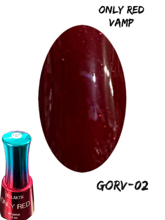 GELLAKTIK ONLY RED VAMP GORV-02 Гель лак 12мл