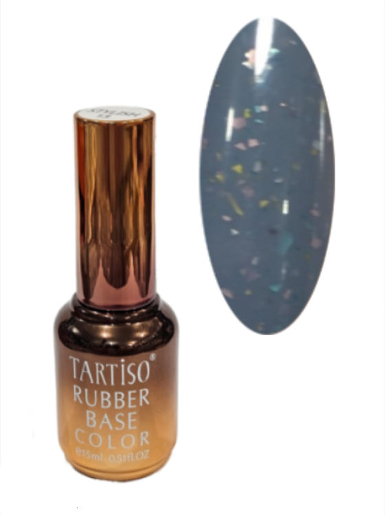 TARTISO RUBBER BASE MICA-08 Каучуковая нюдовая база со слюдой, 15мл