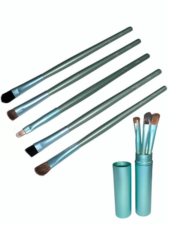 Кисти (набор 1-5 ) Кабуки MAG-5104 в футляре GREEN