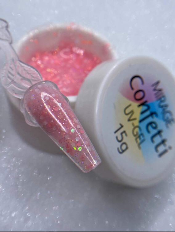 TARTIS0 UV Гель MIRAGE CONFETTI №02 камуфлирующий,15гр