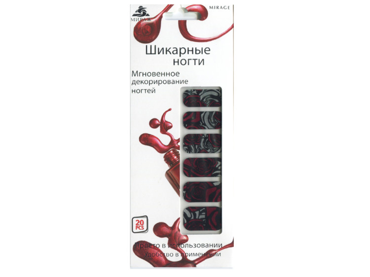 Наклейка-лак Мираж ШН  SPN-123W Розы