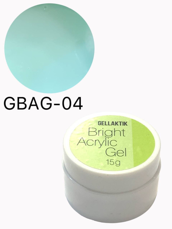 GELLAKTIK BRIGHT ACRYLIC GEL №04 Тиффани,15гр