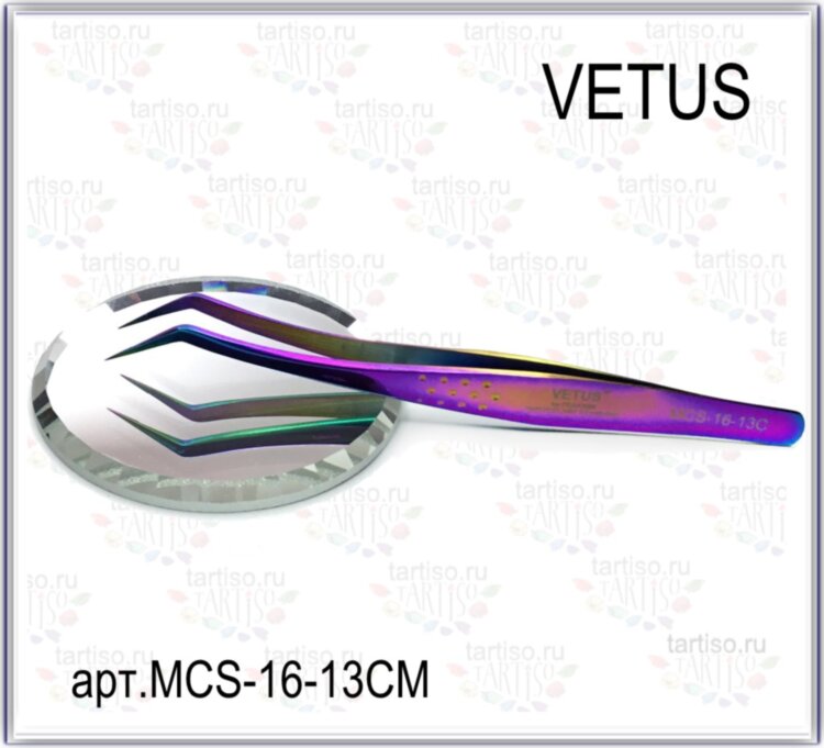 Пинцет MCS-16-13C MULTI COLOR  для наращивания ресниц и пучков