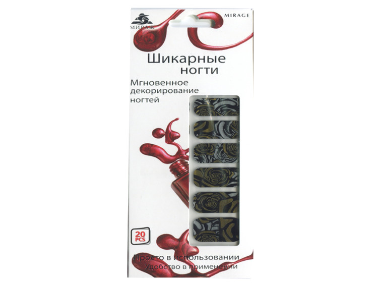 Наклейка-лак Мираж ШН  SPN-123G Розы