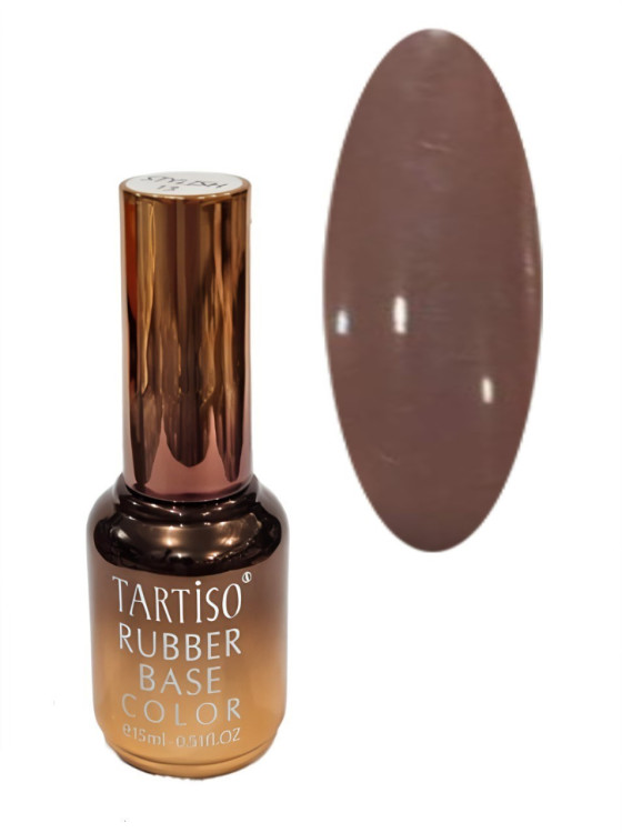 TARTISO RUBBER BASE STYLISH-04 Каучуковая цветная база, 15мл
