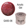 GELLAKTIK ACRYLIC GEL №06 розовый с блёстками, 50гр