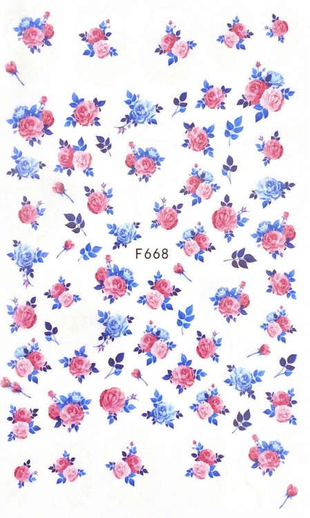 Наклейка  F668 Цветы ХИТ!