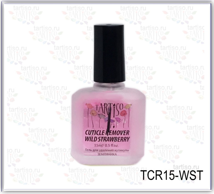 TARTISO Cuticle Remover Wild Strawberry ремувер для кутикулы с кистью, 15мл