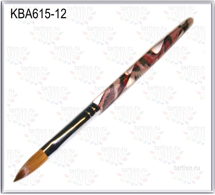 TARTISO Кисть для акрила Oval №12 Kolinsky Hair