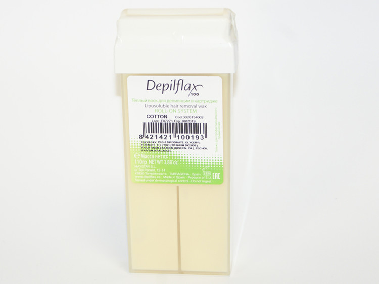 Воск Dipilflax в картридже 110 гр хлопок средней плотности 100мл(COTTON)