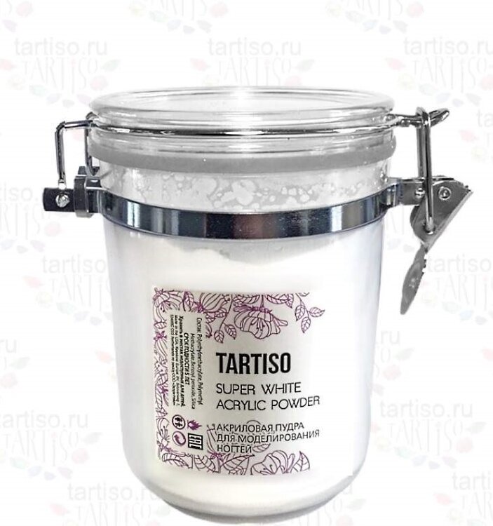 TARTISO Акриловая пудра для наращивания ногтей Super White,300гр