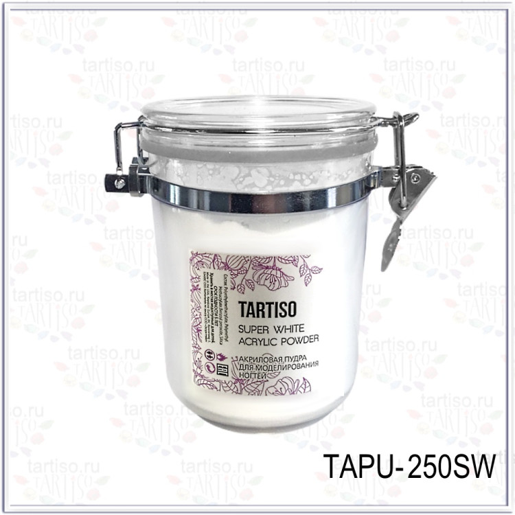 TARTISO Акриловая пудра для наращивания ногтей Super White,250гр