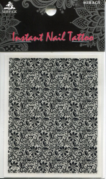 NTB-05 Наклейка Instant Nail Tattoo сетка кружево Mirage