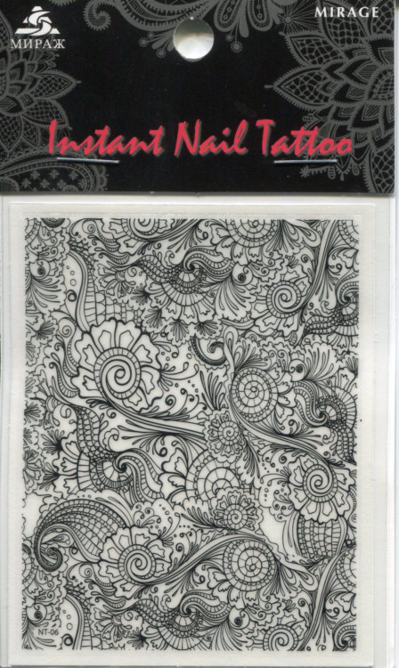 NTB-06 Наклейка Instant Nail Tattoo сетка кружево Mirage
